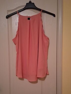 Sleeveless Pink Halter Neck Women's Top